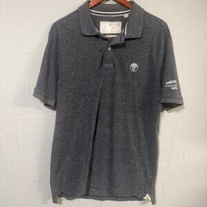 FatFace Polo Shirt Mens Large Gray Heather Portland Embroidered Casual